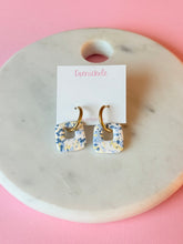 Load image into Gallery viewer, 90's Butter Mom | Patterned Square Hoops