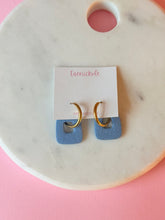 Load image into Gallery viewer, 90's Butter Mom | Blue Square Hoops