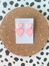 Load image into Gallery viewer, Light Pink Heart Dangles