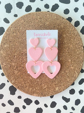 Load image into Gallery viewer, Light Pink Heart Dangles