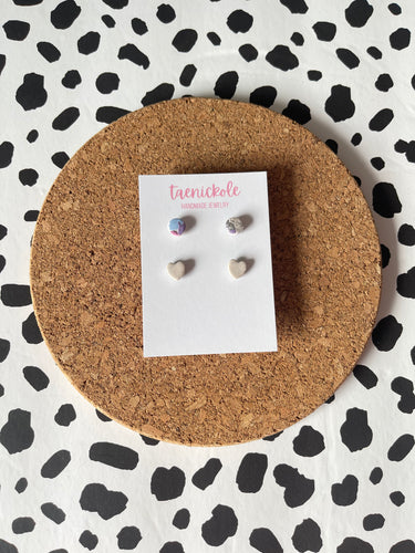 Gwyn | Micro Heart Stud Pack