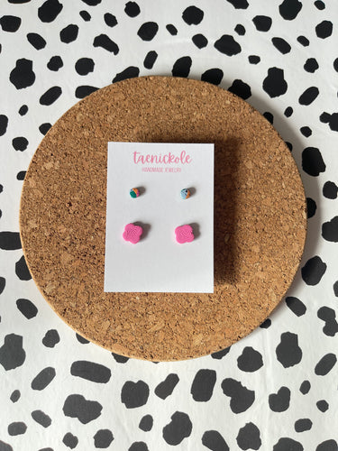 Jungle Boogie | Circle and Hot Pink Stud Pack