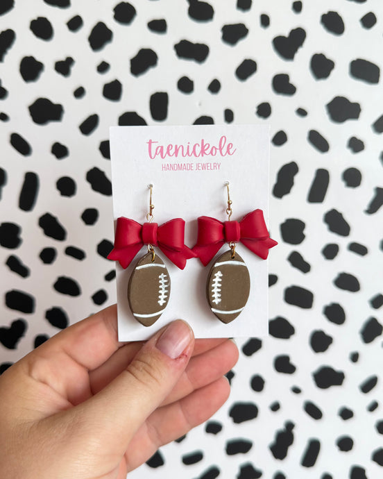 *CUSTOM* Large Bow Football Dangles