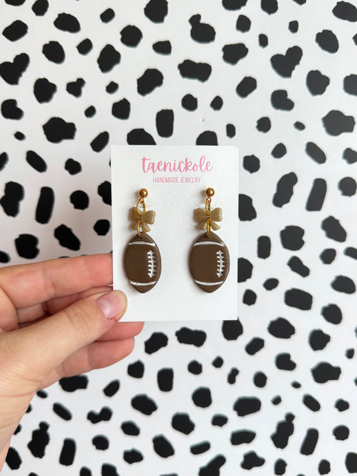 *CUSTOM* Small Bow Football Dangles