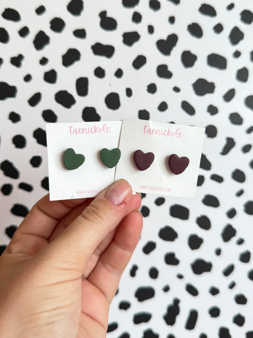 *CUSTOM* Medium Heart Studs