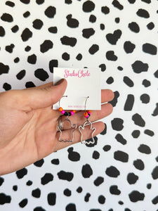 Ghost Bead Hoops