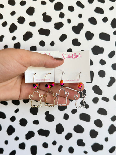 Ghost Bead Hoops
