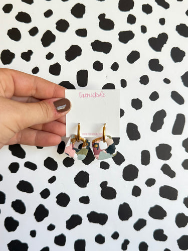 Velvet Garden | Square Huggie Hoops