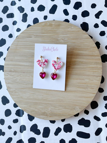 Sprinkle Pink Crystal Heart