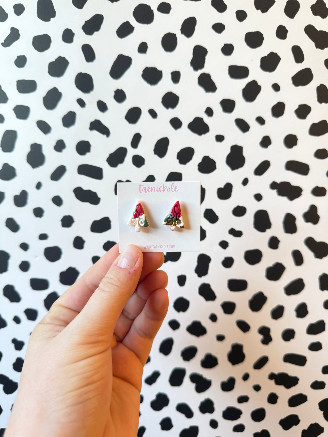 Traditional Christmas | Textured Tree Studs