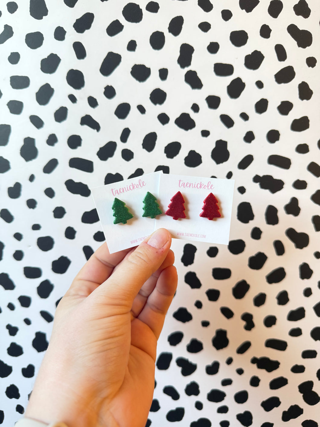 Glitter Tree Studs