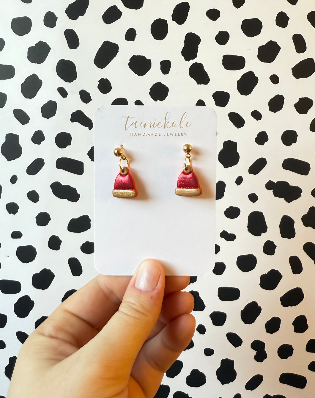 Traditional Christmas | Glitter Red Hat Dangles